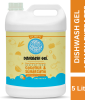 Herbiza Lemon Peel Dishwash Gel 5 Litre Economy Pack| Coconut and sugarcane Surfactants